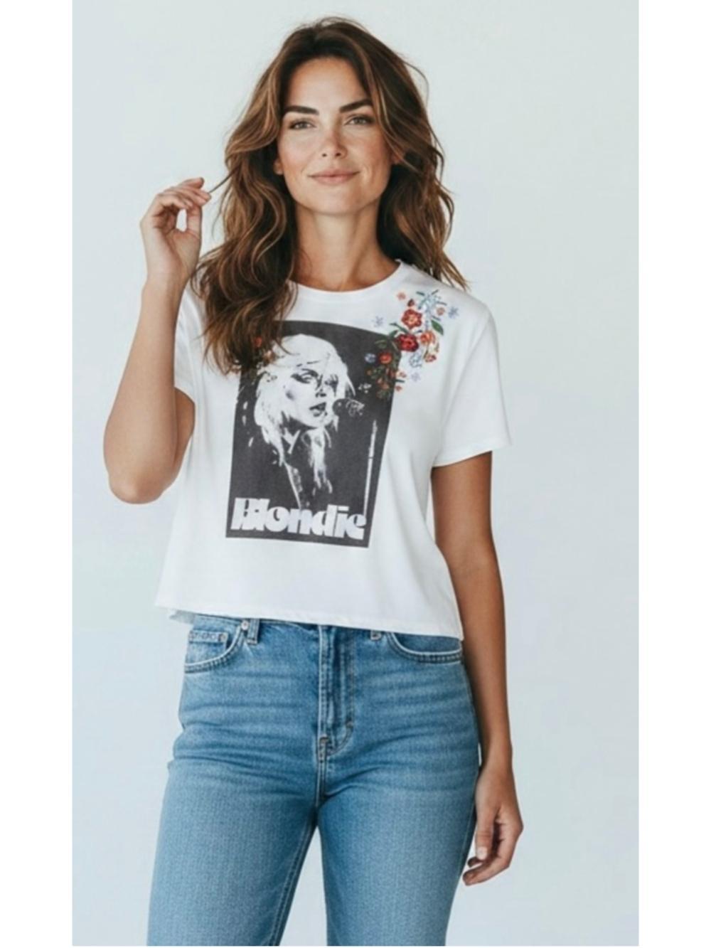 Blondie Band Crop Boxy Tee Vinyl Icon size Medium boho, retro, y2k